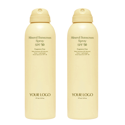 برچسب خصوصی SPF 50 اسپری ضد آفتاب دو بسته ضد آب 2 بسته ضد آفتاب