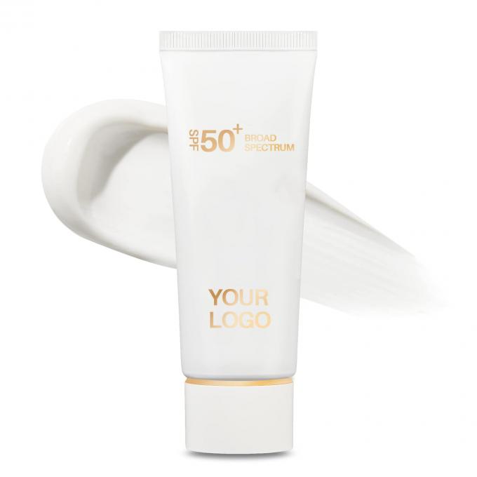 SPF 50 کرم ضد آفتاب برای مردان حفاظت از طیف گسترده ای از UVA / UVB سبک وزن بدون رنگ سفید 0