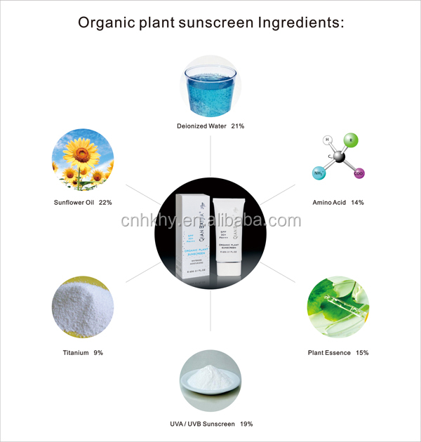 حفاظت از UVB کرم ضد آفتاب برای صورت و بدن SPF 50 برچسب خصوصی کرم ضد آفتاب ارگانیک 11