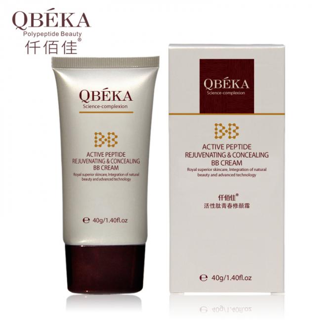 QBEKA فعال پپتید جوانسازی و پنهان کردن کرم BB برای بزرگسالان جلوگیری از UV تعمیر پوست 0