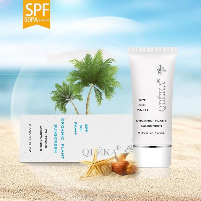GMPC استاندارد 60ml کرم ضد آفتاب SPF50 ایده آل برای تمام انواع پوست ضد UVA UVB 0