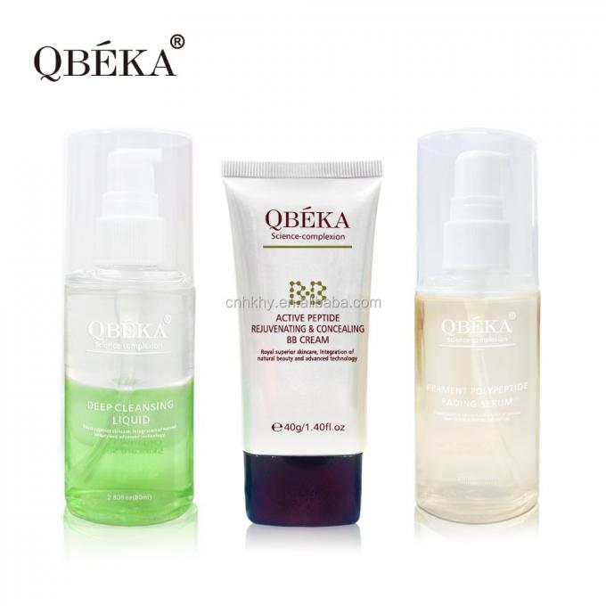 QBEKA فرمت پلی پپتید محو کننده سرم سفید کننده طلا کیت صورت برای اثر بلند کردن 4