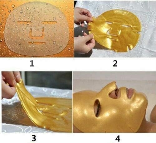 ماسک صورت طلای 24K ارگانیک برای خانه ژل آرام بخش قابل تنظیم کلاژن کریستال زیبایی 8