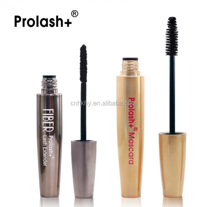 Prolash Mascara Fiber Lash Extender نیم دائمی ضد آب کیت تمدید مژه های سیاه 7