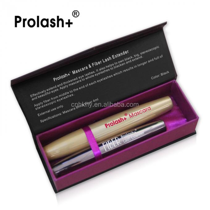 Prolash Mascara Fiber Lash Extender نیم دائمی ضد آب کیت تمدید مژه های سیاه 9